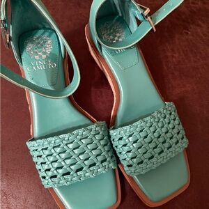 Vince Camuto Turquoise Woven Sandals